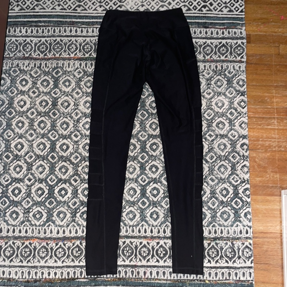 black mesh leggings